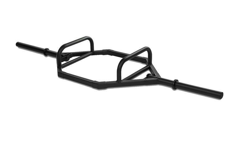 FITNESS DELUXE - Barra Olímpica Hexagonal, 200cm, negra