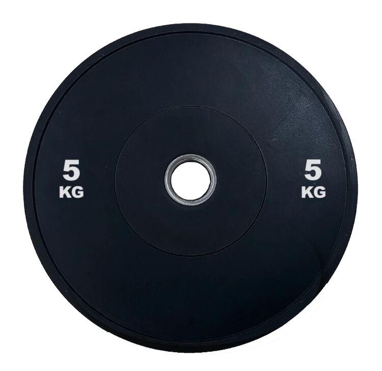 FITNESS DELUXE - Bumper 3.0 em Borracha - Negro · 5 kg