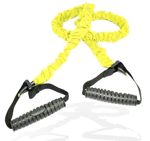 FITNESS DELUXE - Elastico Tubular c/ Pegas Plus · Muito ligeira · Amarelo