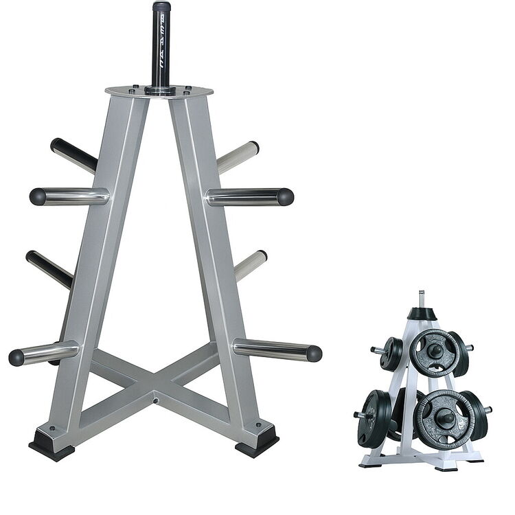 FITNESS DELUXE - Suporte Piramidal Premium p/ Discos Olimpicos